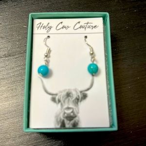 Turquoise single drop earrings